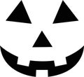 Halloween Clip-Art with Simple Easy Smiling Carved Pumpkin or Jack-o-Lantern Face svg eith jpeg