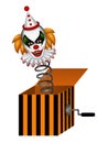 Halloween clown in the box illustration