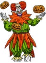 Halloween Clown Cartoon Colored Clipart