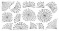 Spider web set isolated on white background. Halloween cobweb frames. Vector illustration