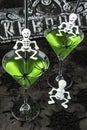 Halloween Cocktail - Green Martini drink Royalty Free Stock Photo