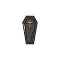 Halloween coffin wooden flat icon