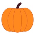 Halloween colorful pampkin logo.Color pumpkin icon on white background. Vector pumpkin illustration.