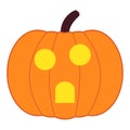 Halloween colorful pampkin logo.Color pumpkin icon on white background. Vector pumpkin illustration.