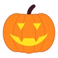 Halloween colorful pampkin logo.Color pumpkin icon on white background. Vector pumpkin illustration.