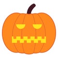 Halloween colorful pampkin logo.Color pumpkin icon on white background. Vector pumpkin illustration.