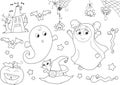 Halloween coloring page for little kids Royalty Free Stock Photo