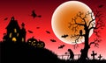 Halloween composition with vector isolated elements