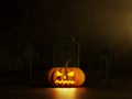 Halloween concept pumpkin on black background 3d render