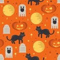 Halloween concept seamless pattern