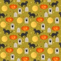 Halloween concept seamless pattern