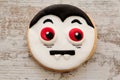 Halloween cookie with shape Dracula face