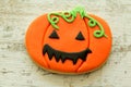 Halloween cookie shaped pumpkin