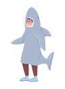 Halloween costume for boy semi flat color vector character Royalty Free Stock Photo