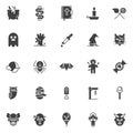 Halloween costume vector icons set