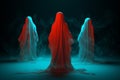 Halloween costume white neon spooky fear dark ghost night darkness horror