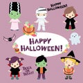 Halloween Costumed Children Royalty Free Stock Photo