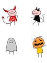 Halloween Costumed Children Royalty Free Stock Photo