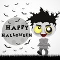 Halloween crazy guy Royalty Free Stock Photo