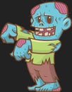 halloween crazy zombie 8 vector illustration download