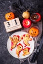Halloween creative treat ghost pancakes
