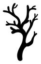 Halloween creepy scary bare tree vector symbol icon design. Royalty Free Stock Photo