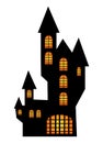 Halloween creepy scary hounted house, vector symbol icon design. Royalty Free Stock Photo