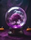 Halloween Crystal Ball Purple Haze AI Generated