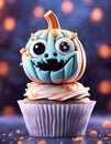 Halloween Cupcake Pumpkin face