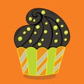 halloween cupcakes frosting black 06 Royalty Free Stock Photo