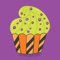 halloween cupcakes frosting green 05 Royalty Free Stock Photo