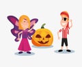 Halloween people customes Royalty Free Stock Photo