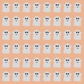 Halloween Cute Ghosts Pattern Texture Background