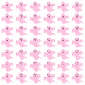 Halloween Cute Ghosts Pattern Texture Background