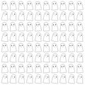 Halloween Cute Ghosts Pattern Texture Background