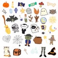 Halloween Cute Items for Decoration Royalty Free Stock Photo