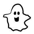 Halloween cute little ghost, kawaii style Royalty Free Stock Photo