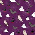 Halloween cute seamless pattern background Royalty Free Stock Photo