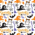 Halloween Cute Vector Seamless Pattern Texture Royalty Free Stock Photo