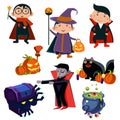 Halloween Cute Witches set