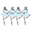 halloween dancing skeletons ballet swan lake Royalty Free Stock Photo