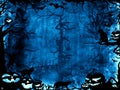 Halloween dark blue magic mystic background