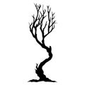 Halloween dead tree silhouette