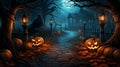 Halloween night   spooky moon in cloudy sky with bats   contain 3d illustration Royalty Free Stock Photo