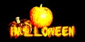 Halloween font & pumkin montage