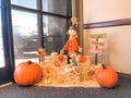 Halloween decoration near office entrance in Texas, America Royalty Free Stock Photo