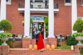 Halloween Decorations at St. Charles Avenue Mansion in New Orleans Royalty Free Stock Photo