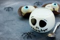 Halloween dessert cream jelly Jack Skeleton, fun food ideas for