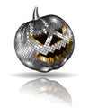 Halloween disco ball on white