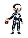 halloween disguised skeleton boy